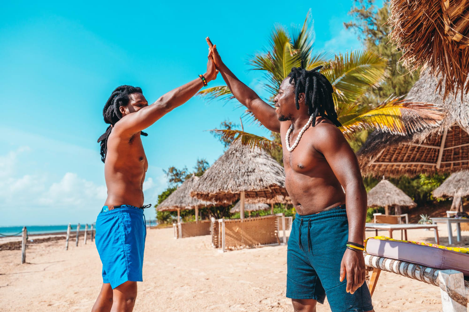 Tourists enjoying the beach in Mombasa Kenya -Wenasi travels